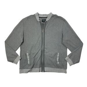 Rodd & Gunn Jacket Mens 2XL Grey Black Sports Fit Full Zip Cotton Blend Cardigan